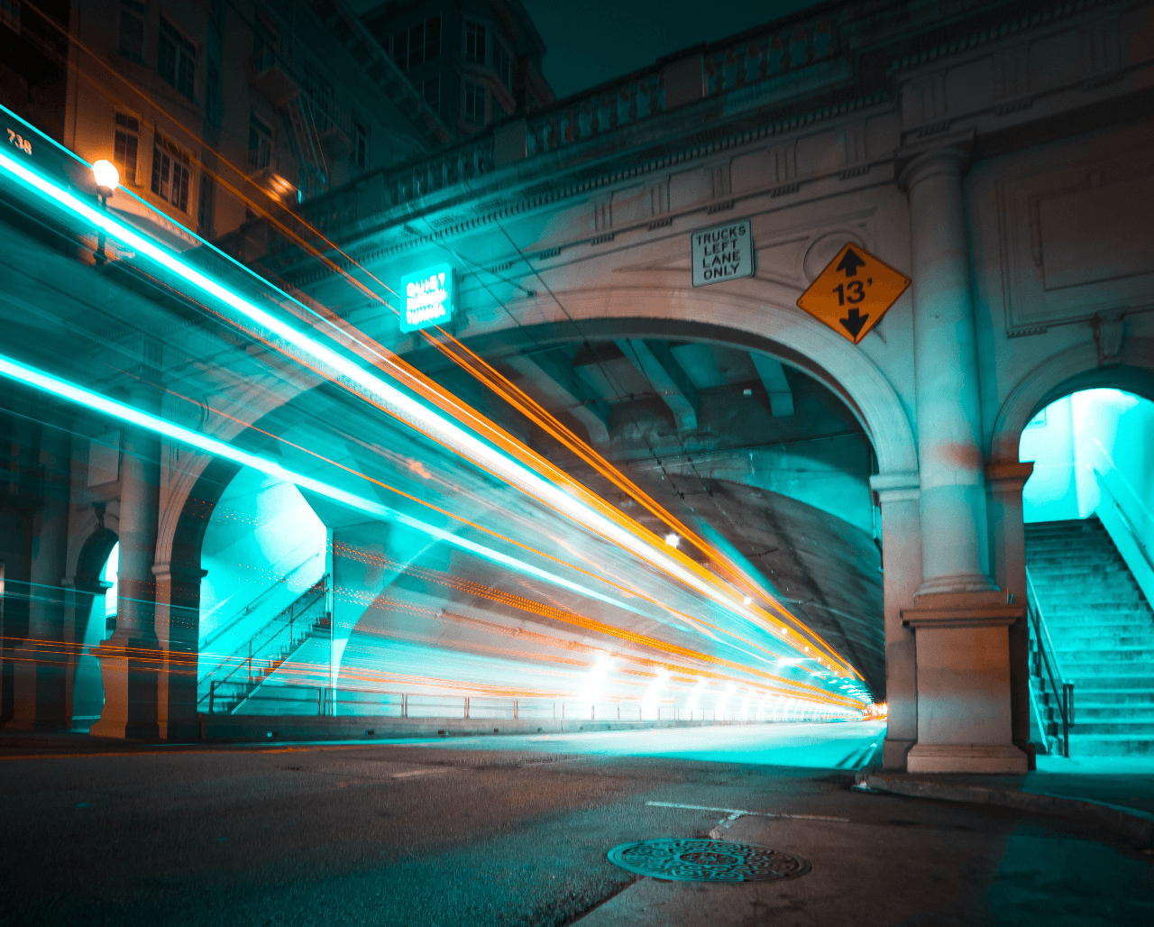 fast movement through tunnel